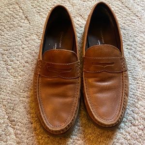 Rockport tan leather loafers size 9
